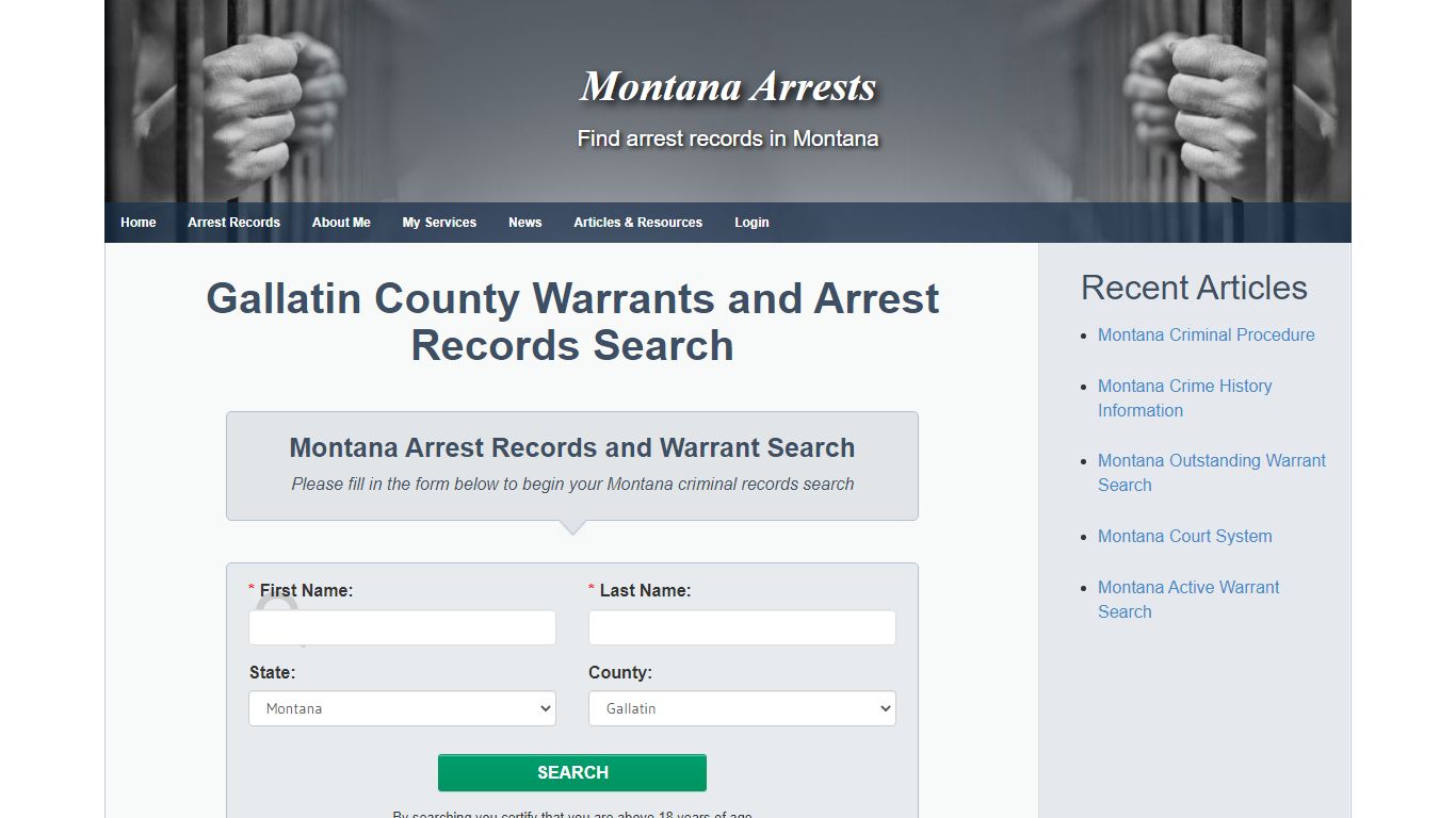 Gallatin County Warrants and Arrest Records Search