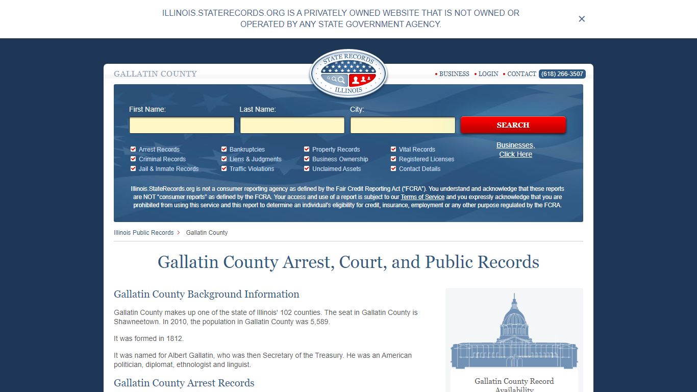 Gallatin County Arrest, Court, and Public Records